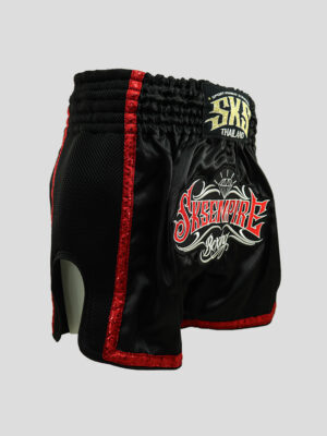 SKS Empire Retro Muaythai Thai Shorts (Thai Graphic Rim)-Red