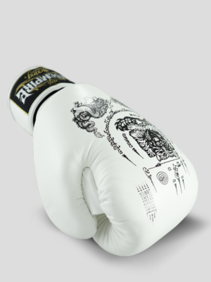 SKS Velcro Boxing Gloves Special "Sakyant" (White)