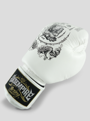 SKS Velcro Boxing Gloves Special “Sakyant” (White)