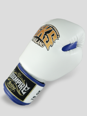 SKS Velcro Boxing Gloves Two-Tone (White/Blue)