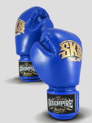 SKS Velcro Boxing Gloves (Blue)