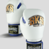 SKS Velcro Boxing Gloves Two-Tone (White/Blue)