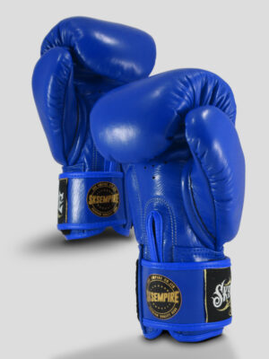 SKS Velcro Boxing Gloves (Blue)