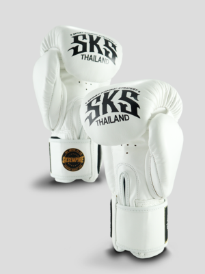 SKS Velcro Boxing Gloves Special “Sakyant” (White)