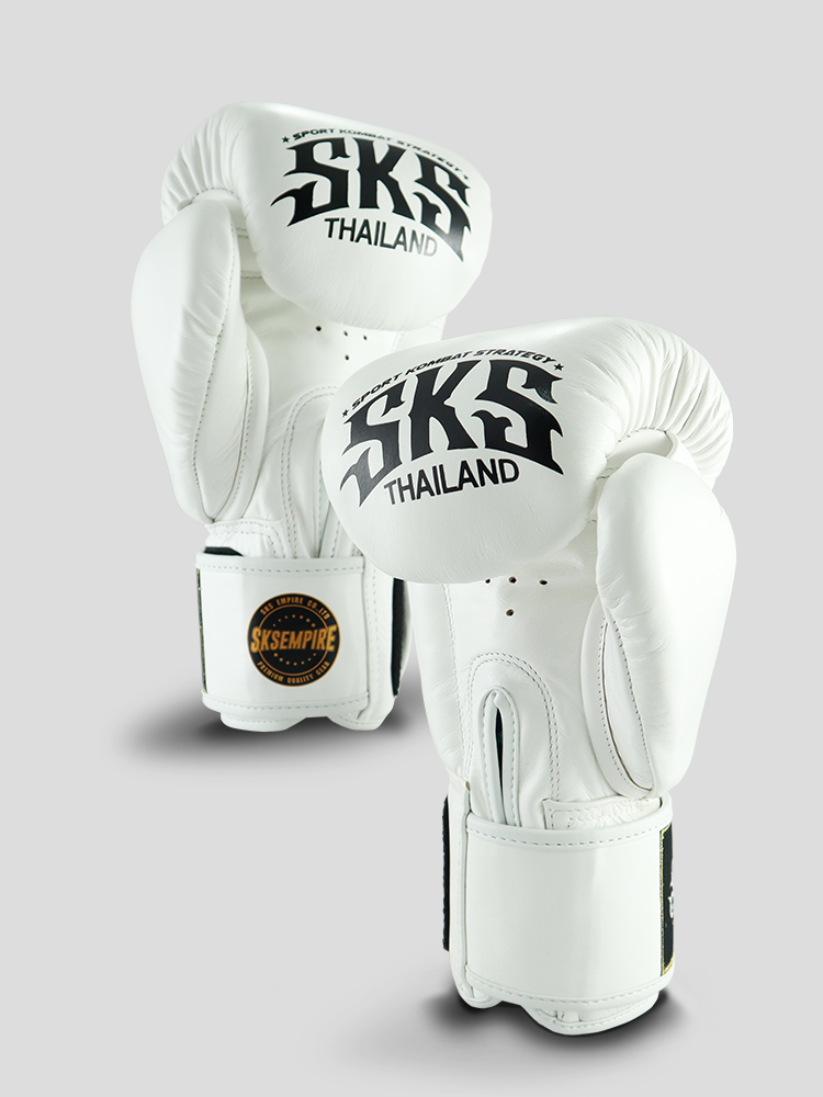 SKS Velcro Boxing Gloves Special "Sakyant" (White) SKS Velcro Boxing Gloves Special "Sakyant" (White)