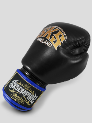 SKS Velcro Boxing Gloves Two-Tone (Black/Blue)
