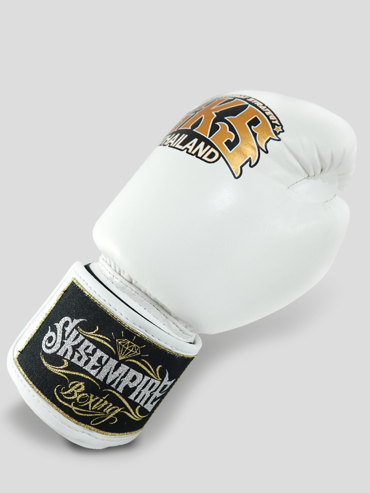 SKS Velcro Boxing Gloves (White) SKS Velcro Boxing Gloves (White)