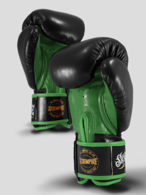 SKS Velcro Boxing Gloves Two-Tone (Black/Green)