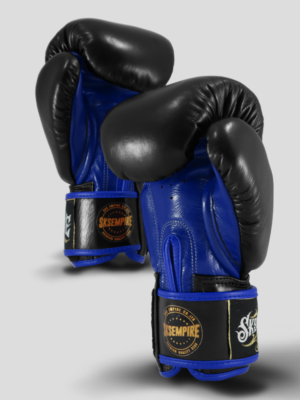 SKS Velcro Boxing Gloves Two-Tone (Black/Blue)