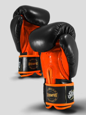 SKS Velcro Boxing Gloves Two-Tone (Black/Orange)