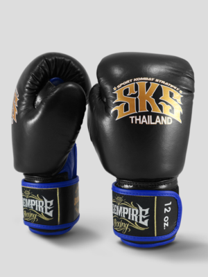 SKS Velcro Boxing Gloves Two-Tone (Black/Blue)