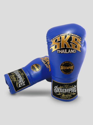 SKS Lace Boxing Gloves (Blue)