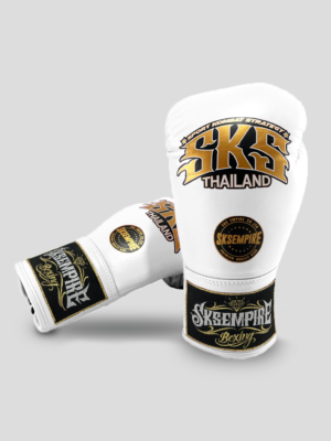 SKS Lace Boxing Gloves (White)