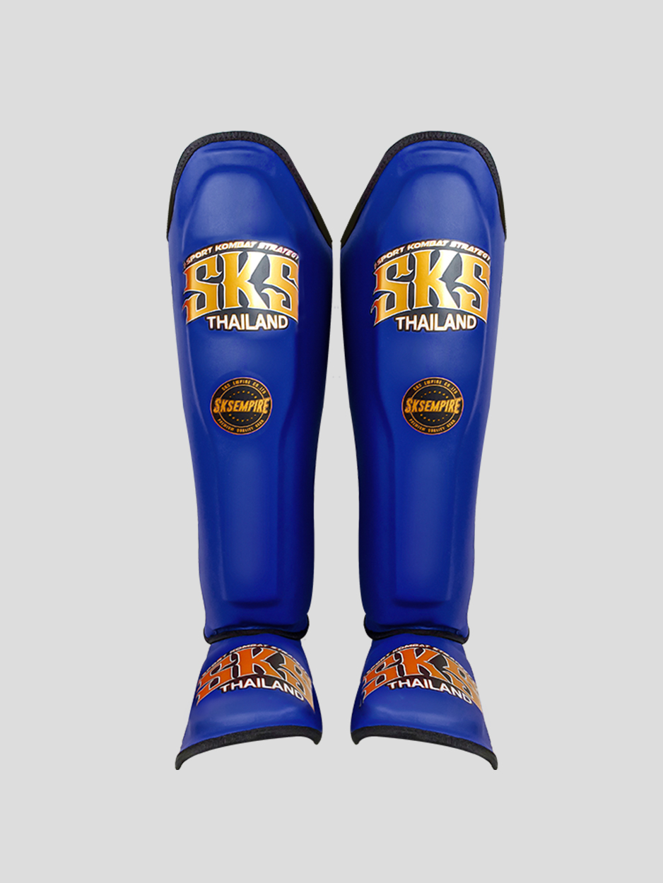 SKS Shin guards Synthetic Leather-(Blue) SKS Shin guards Synthetic Leather-(Blue)