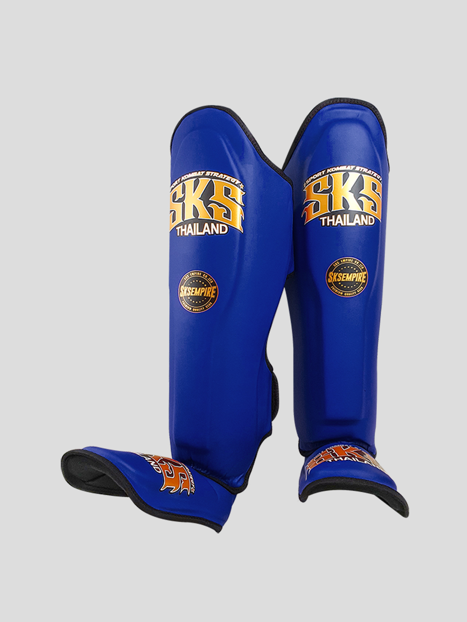 SKS Shin guards Synthetic Leather-(Blue) SKS Shin guards Synthetic Leather-(Blue)
