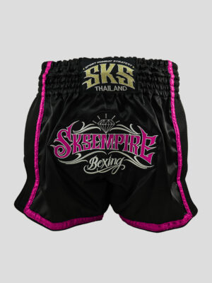 SKS Empire Retro Muaythai Thai Shorts (Thai Graphic Rim)-PINK