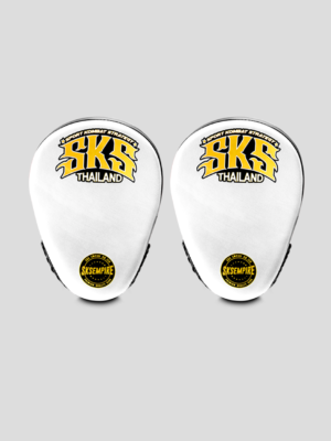 SKS Curved Focus Mitts - (White-Black)