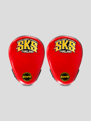SKS Curved Focus Mitts - (Red-Black)