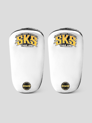 SKS Compact Curve Kicking Pads (White-Black)