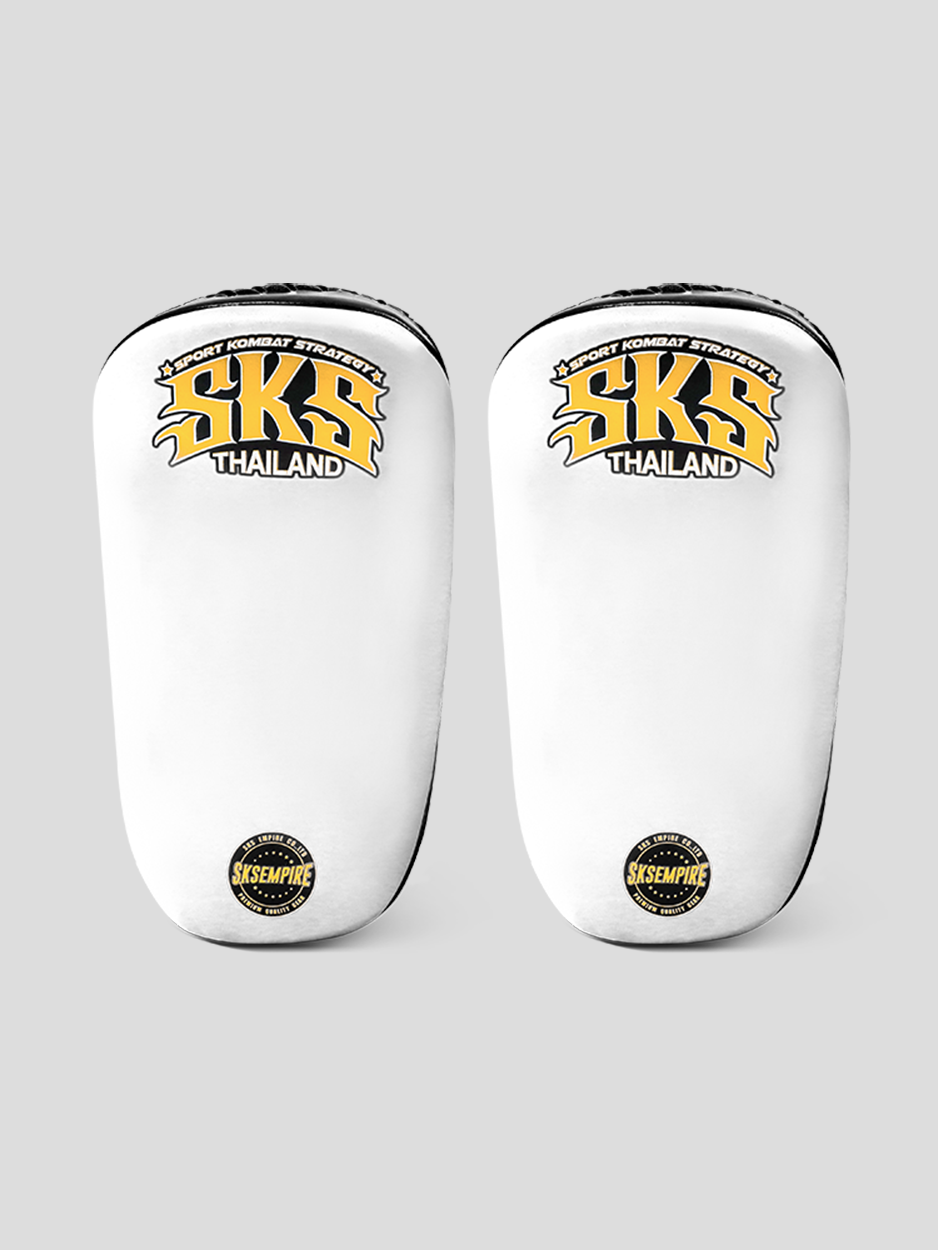 SKS Compact Curve Kicking Pads (White-Black) SKS Compact Curve Kicking Pads (White-Black)
