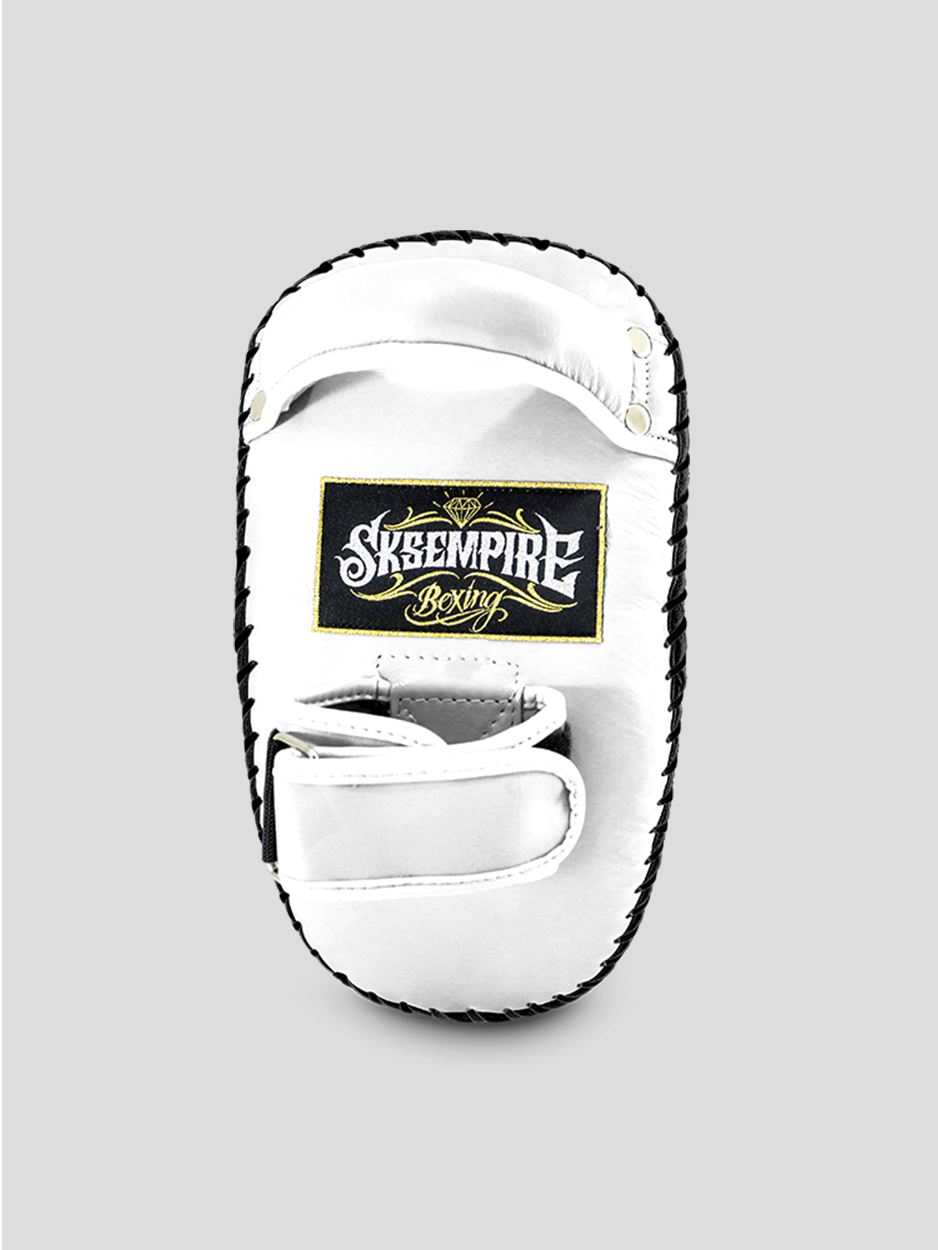 SKS Compact Curve Kicking Pads (White-Black) SKS Compact Curve Kicking Pads (White-Black)