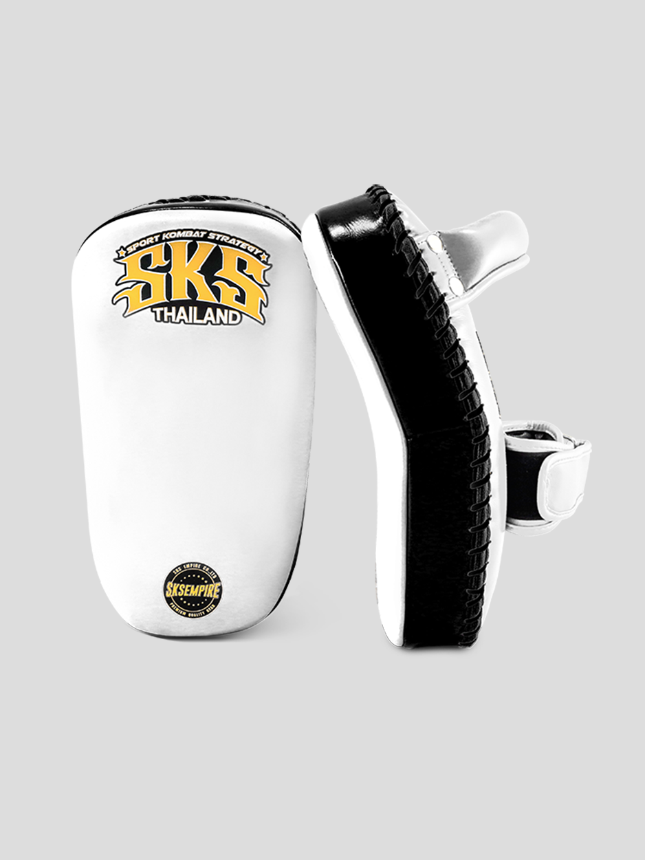 SKS Compact Curve Kicking Pads (White-Black) SKS Compact Curve Kicking Pads (White-Black)