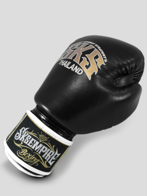 SKS Velcro Boxing Gloves Two-Tone (Black/White)