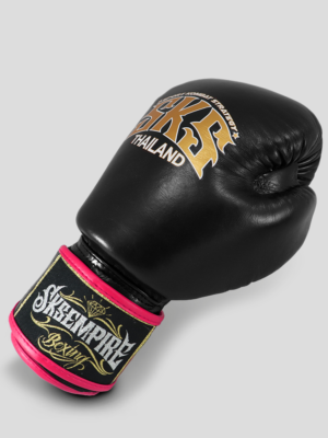 SKS Velcro Boxing Gloves Two-Tone (Black/Pink)