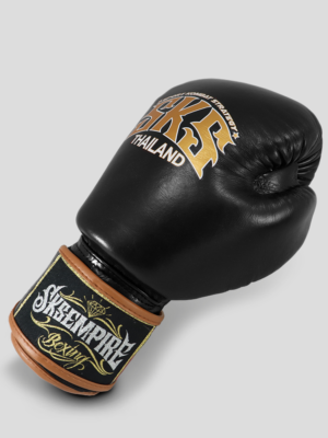 SKS Velcro Boxing Gloves Two-Tone (Black/Brown)