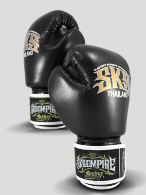 SKS Velcro Boxing Gloves Two-Tone (Black-White)