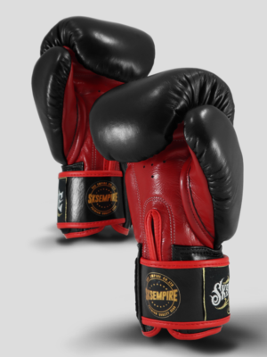 SKS Velcro Boxing Gloves Two-Tone (Black/Red)