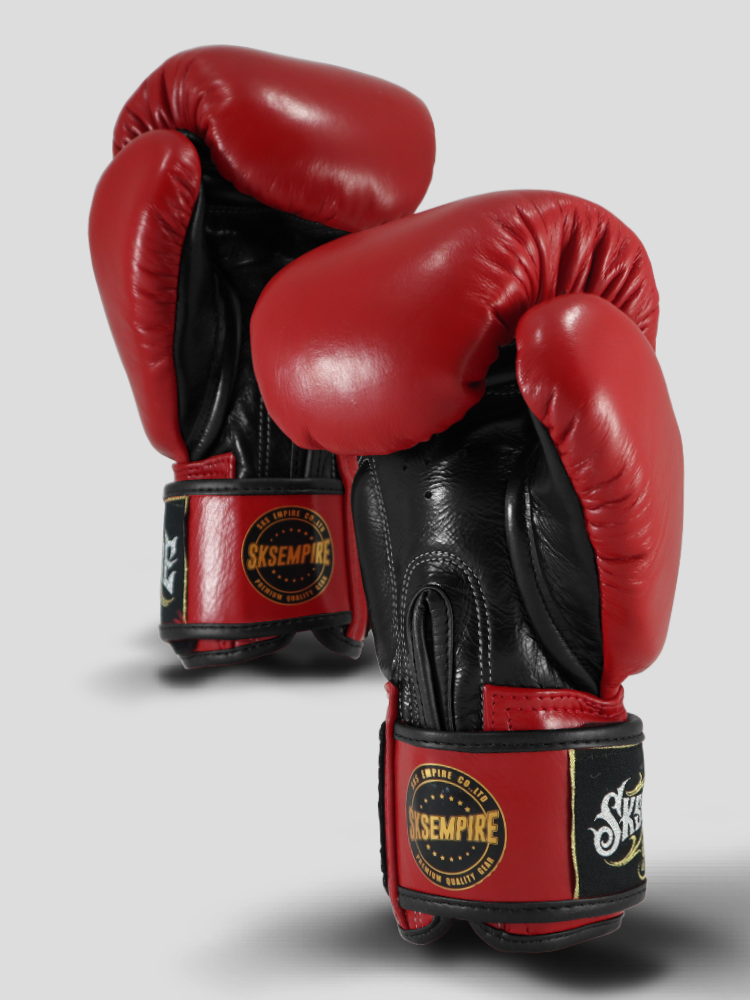 SKS Velcro Boxing Gloves Two-Tone (Red/Black) SKS Velcro Boxing Gloves Two-Tone (Red/Black)