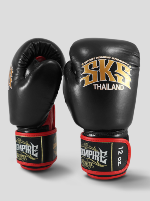 SKS Velcro Boxing Gloves Two-Tone (Black/Red)