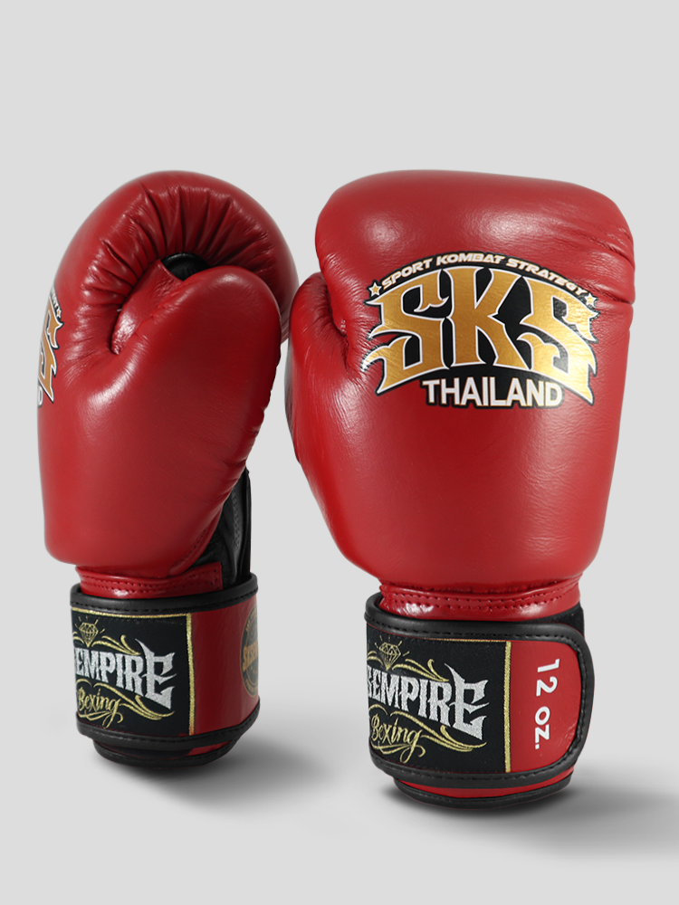 SKS Velcro Boxing Gloves Two-Tone (Red/Black) SKS Velcro Boxing Gloves Two-Tone (Red/Black)