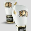SKS Velcro Boxing Gloves Two-Tone (White/Gold)