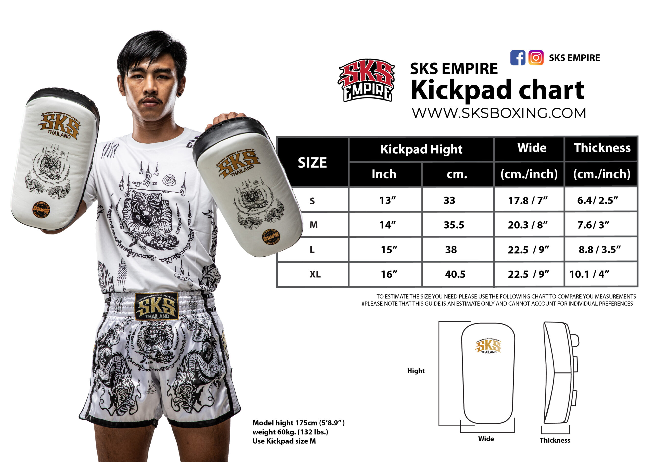 SKS Compact Curve Kicking Pads (Black) SKS Compact Curve Kicking Pads (Black)