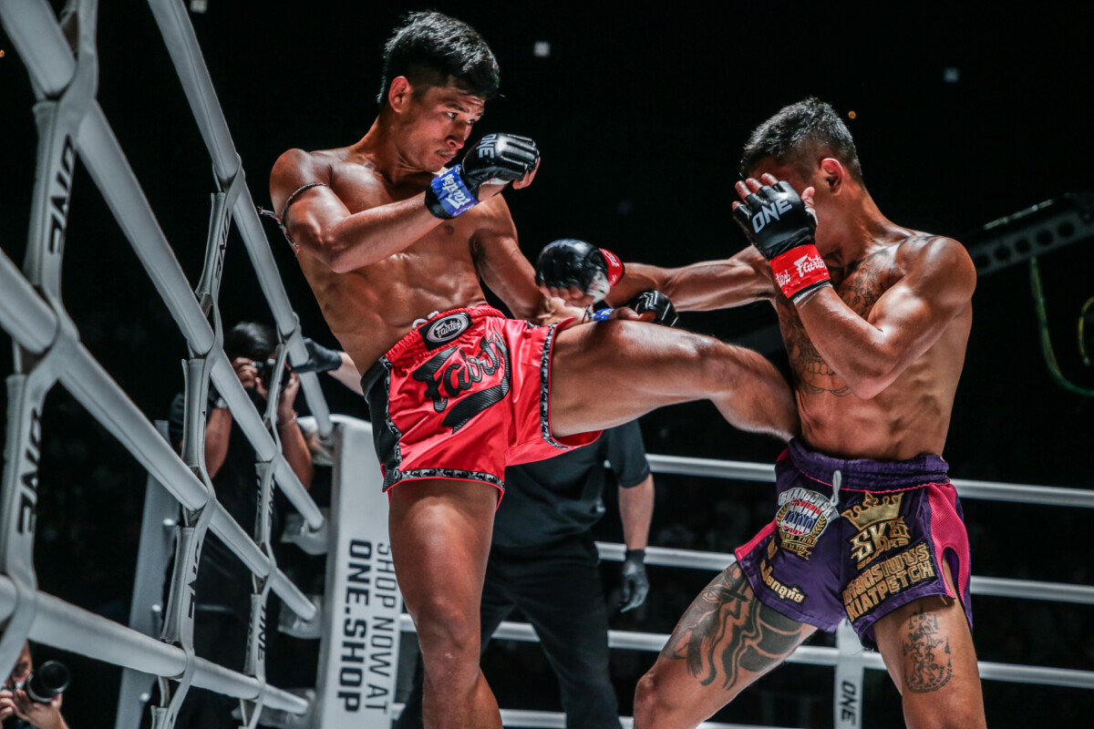 Collection of images from battles in the battle of ONE Lumpinee.
