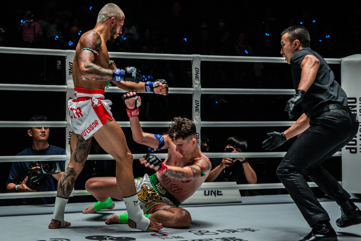 Collection of images from battles in the battle of ONE Lumpinee.