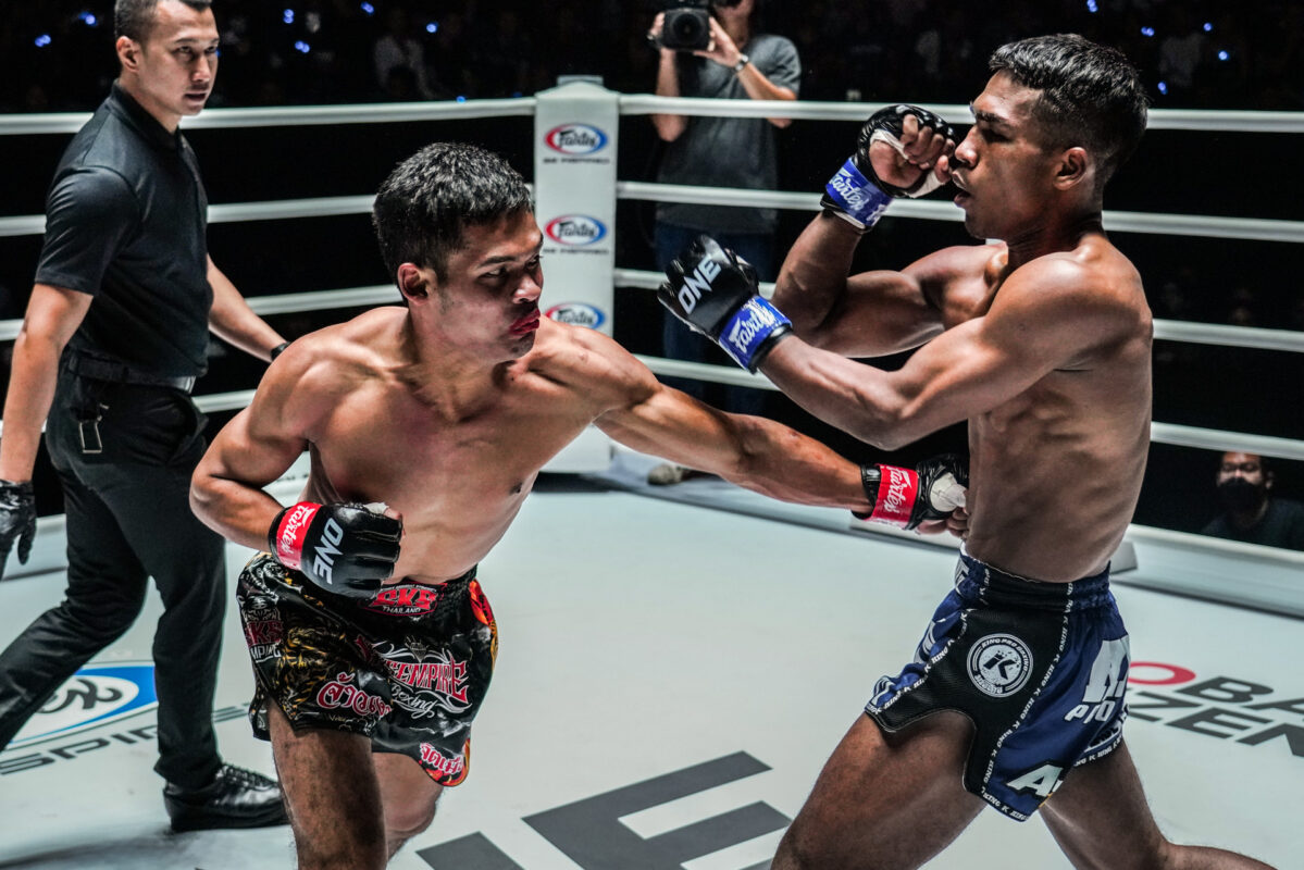 Collection of images from battles in the battle of ONE Lumpinee.