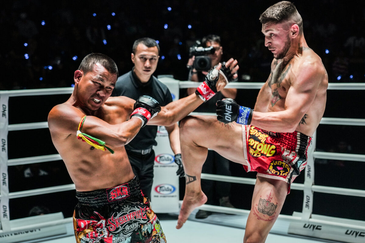 Collection of images from battles in the battle of ONE Lumpinee.