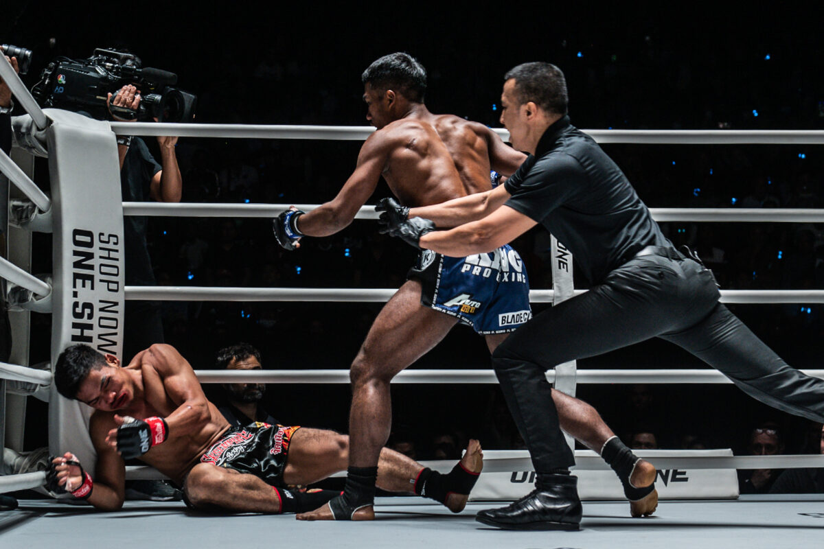 Collection of images from battles in the battle of ONE Lumpinee.