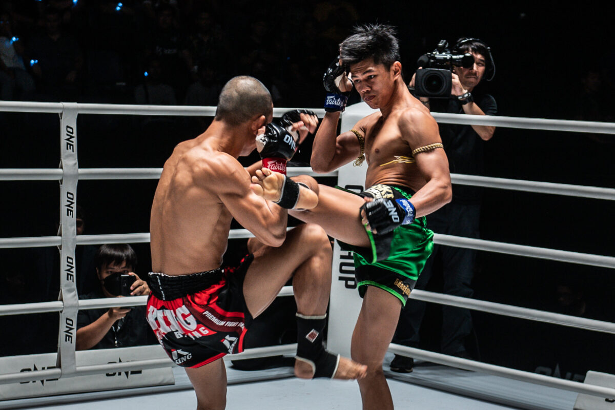 Collection of images from battles in the battle of ONE Lumpinee.