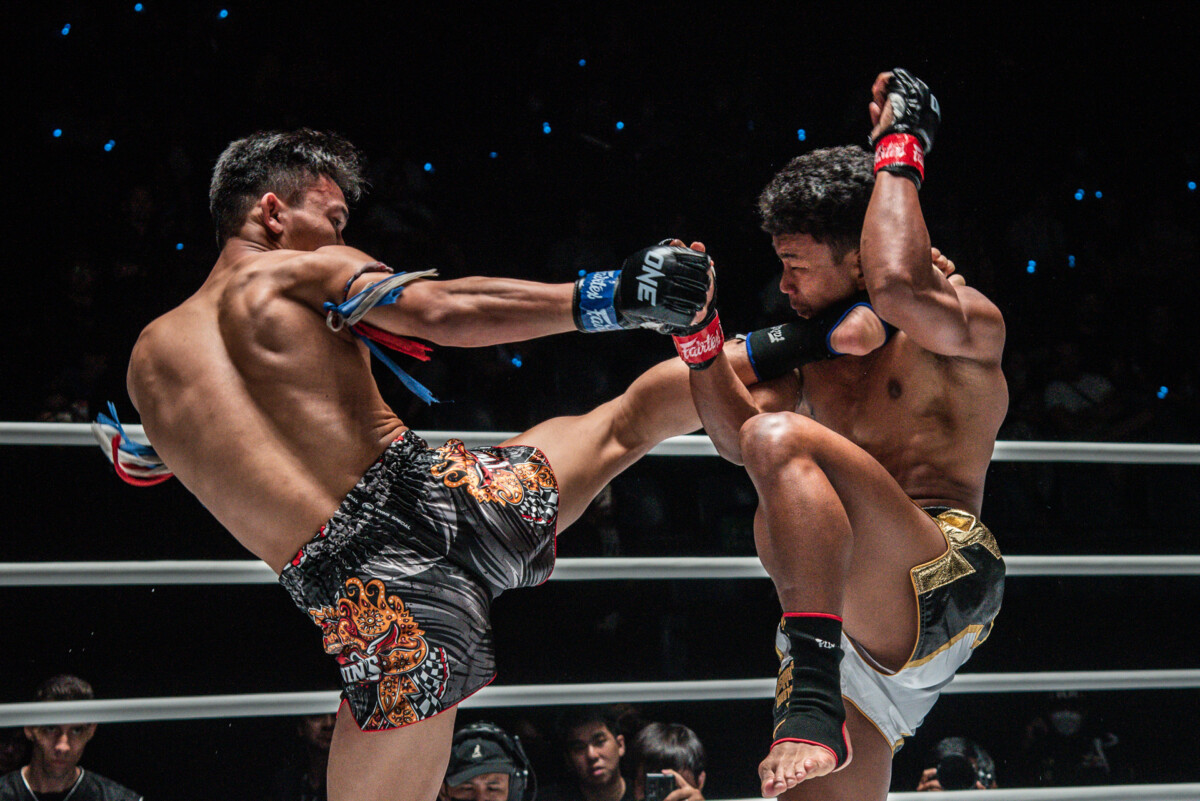 Collection of images from battles in the battle of ONE Lumpinee.
