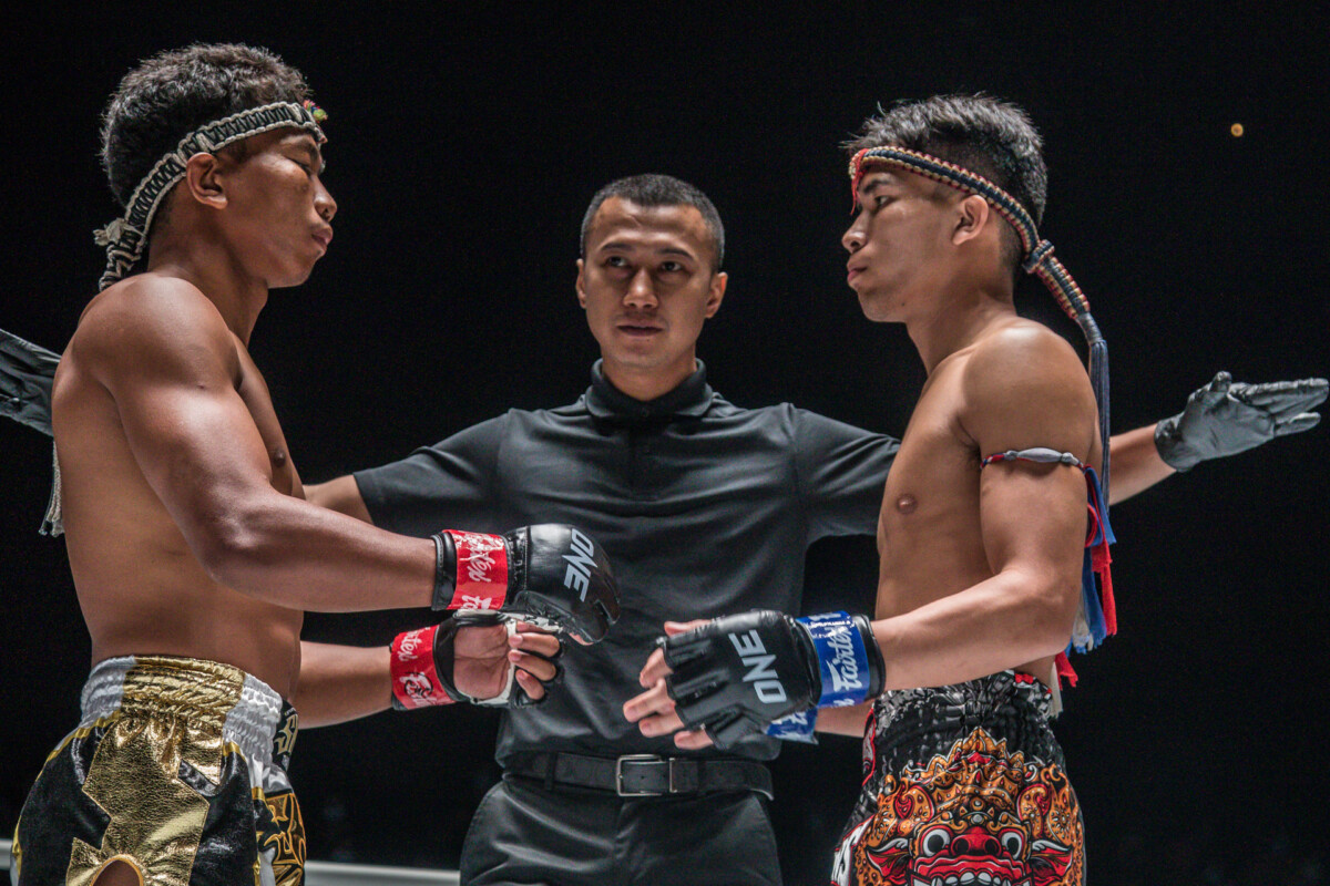 Collection of images from battles in the battle of ONE Lumpinee.