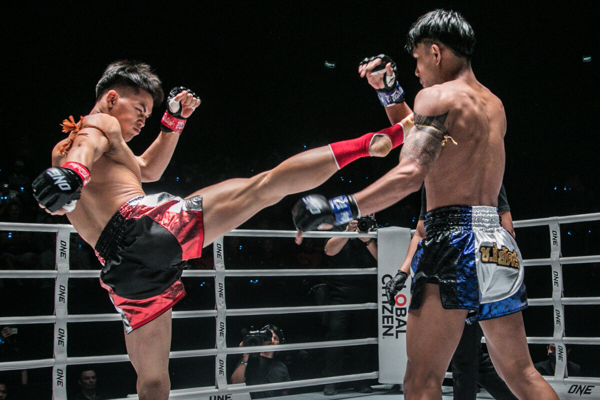 Collection of images from battles in the battle of ONE Lumpinee.