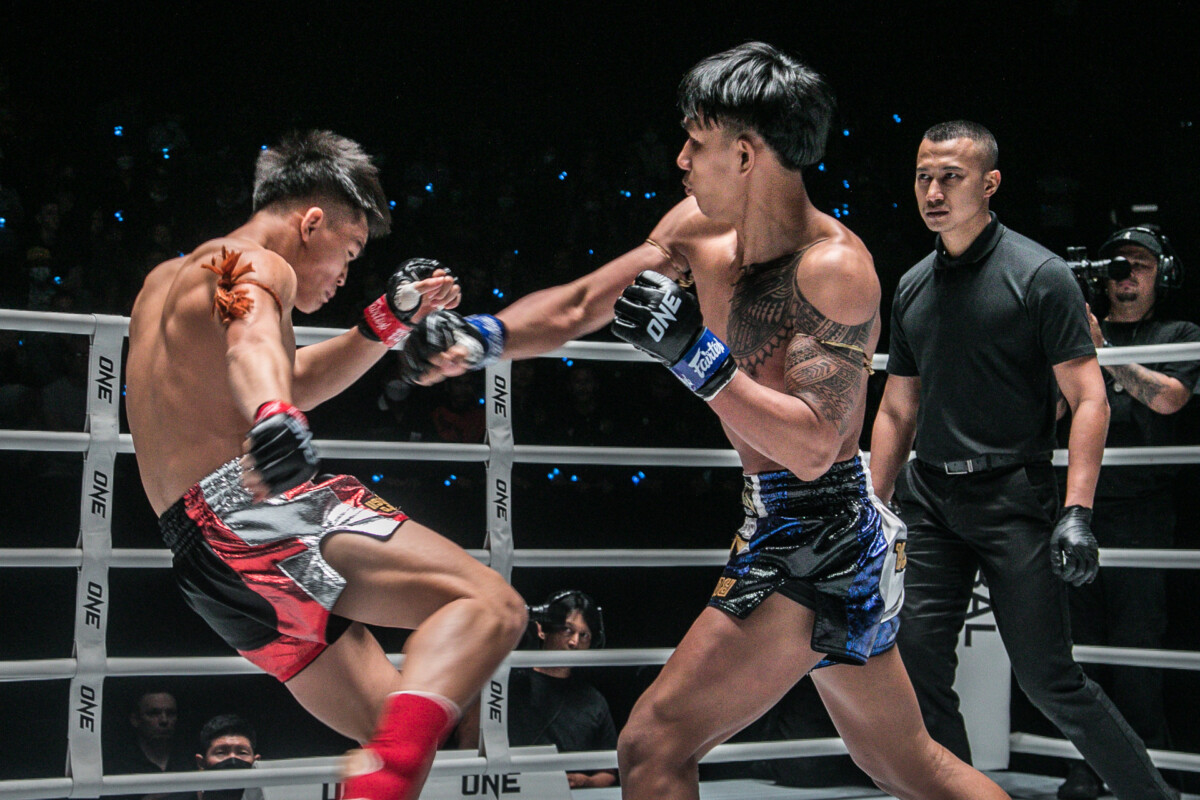 Collection of images from battles in the battle of ONE Lumpinee.