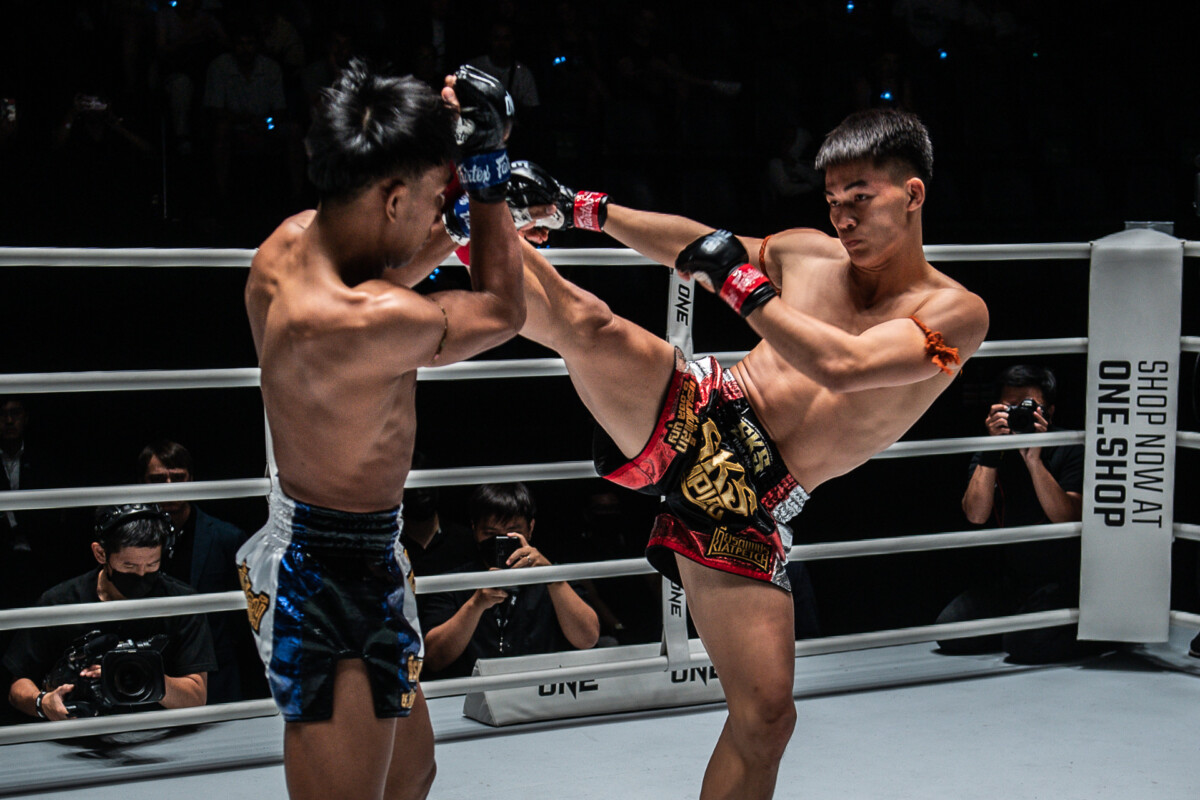 Collection of images from battles in the battle of ONE Lumpinee.