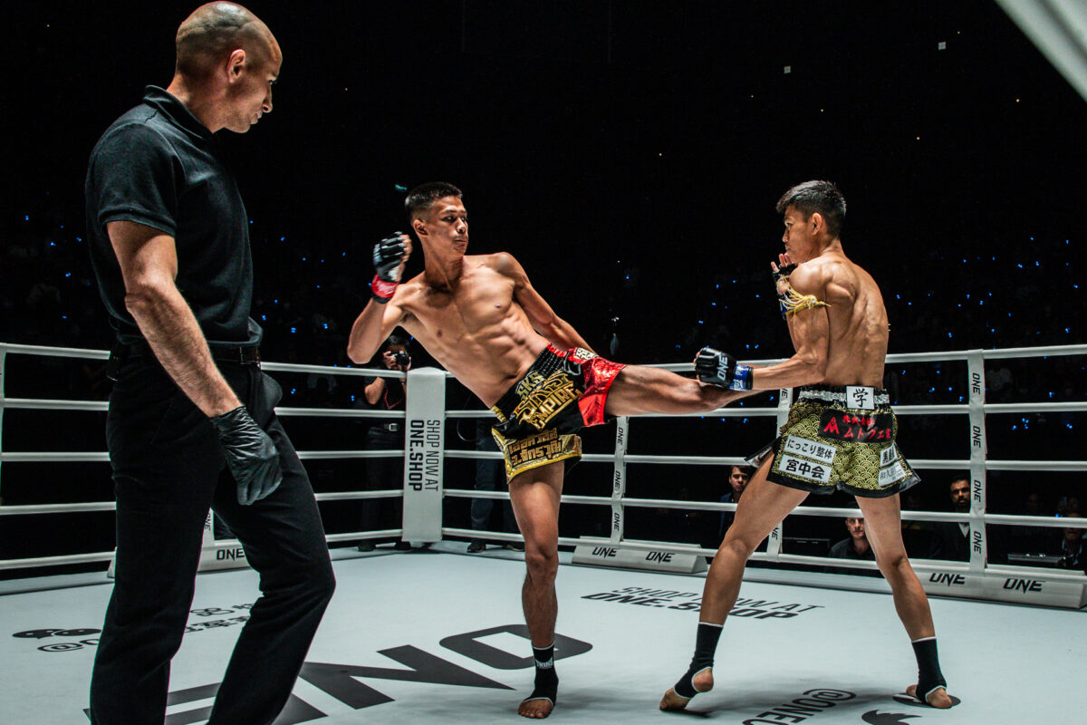 Collection of images from battles in the battle of ONE Lumpinee.