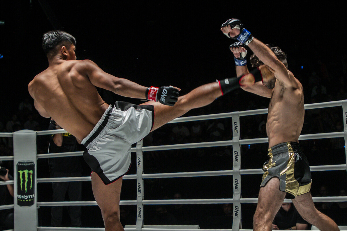Collection of images from battles in the battle of ONE Lumpinee.