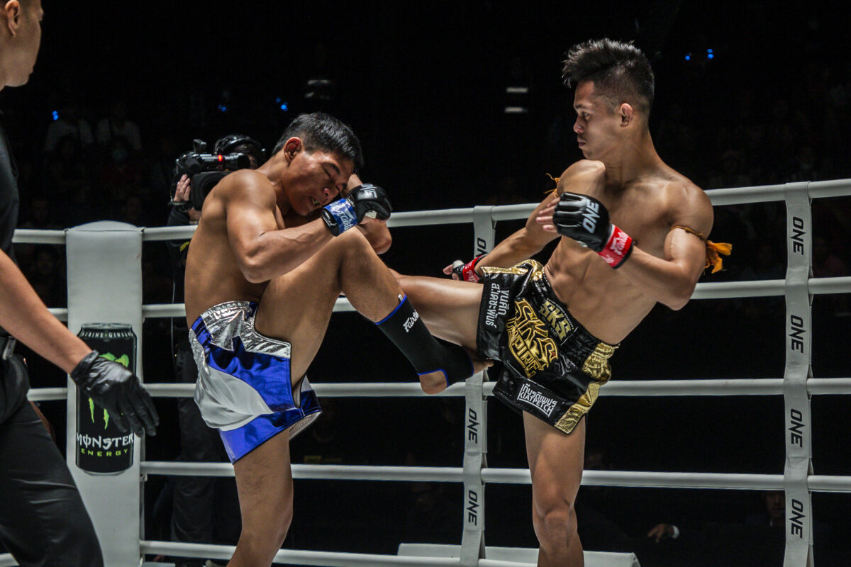 Collection of images from battles in the battle of ONE Lumpinee.